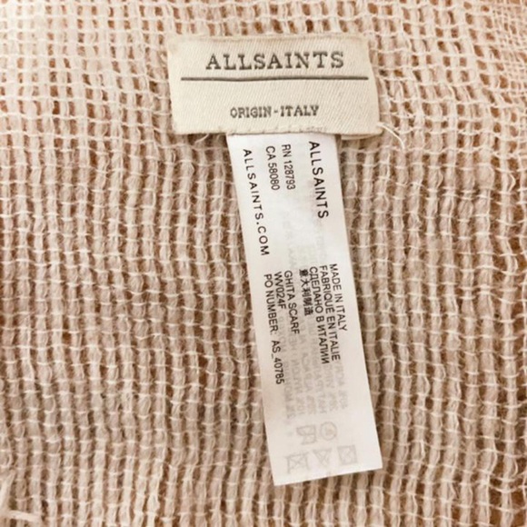 SOLD. All Saints Wool/Alpaca Scarf - Picture 7 of 11